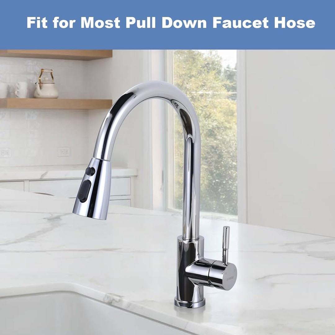 3 Function Chrome Kitchen Faucet Head Replacement, US Standard for Moen Kohler Delta Faucets