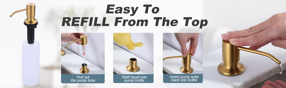 Brushed Gold Single Handle Luxurious Pull Down Kitchen Sink Faucet with Soap Dispenser - Kitchen Faucets - 2