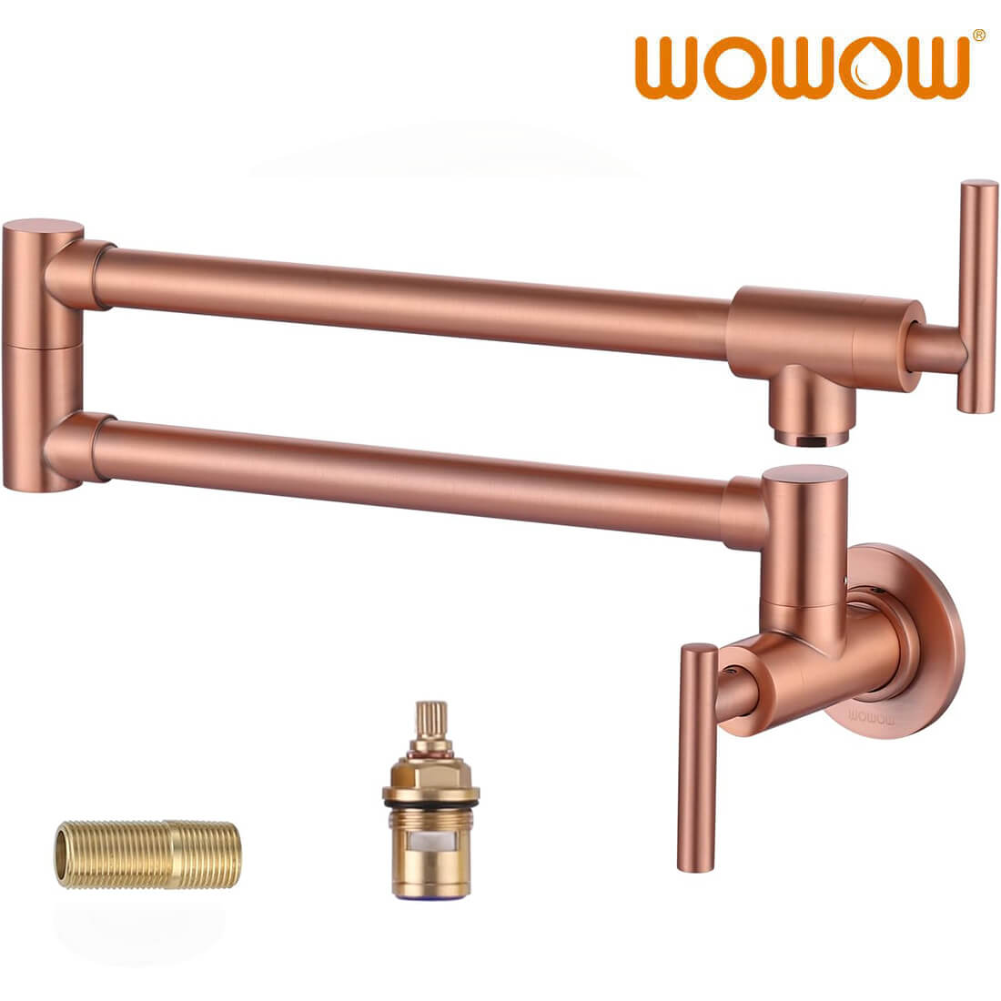 Pot Filler Faucet Red Bronze Commercial Wall Mount Stove Faucet